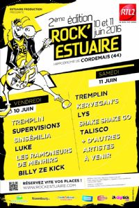 Festival ROCK'Estuaire 2016. Du 10 au 11 juin 2016 à Cordemais. Loire-Atlantique.  17H00
